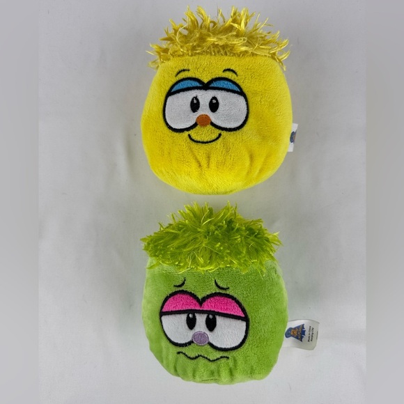 Disney Other - Disney’s Club Penguin Yellow and Green Puffles Stuffed Animals